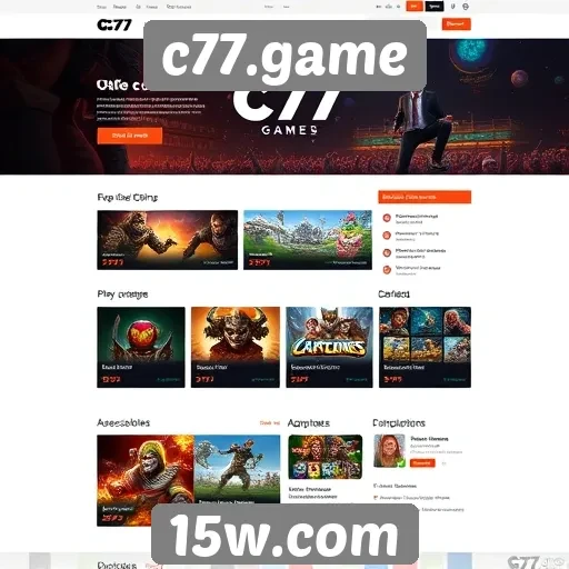Acessibilidade e design do site c77.game destacados