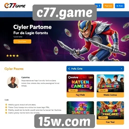 Análise das funcionalidades do site c77.game